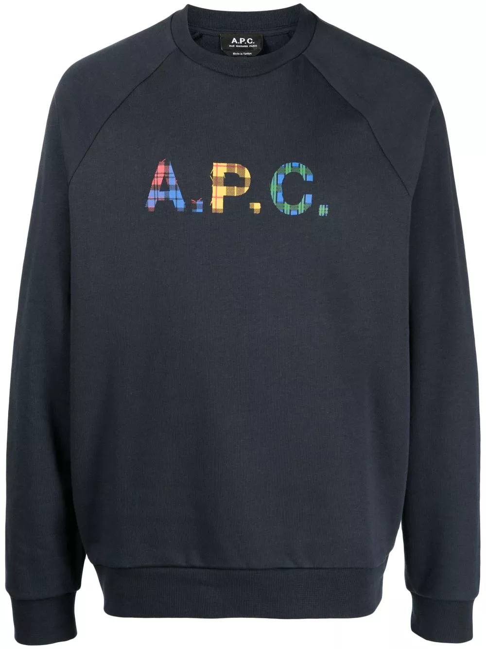 Cheap A.P.C. Shaun tartan-logo sweatshirt Men 0113