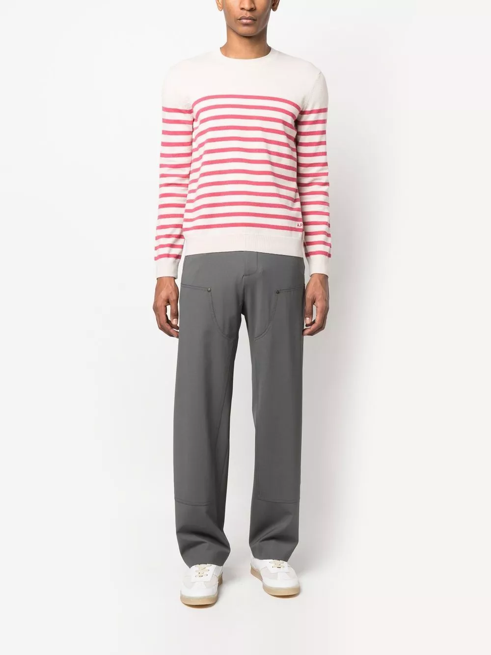 Cheap A.P.C. stripe knitted jumper Women 0113