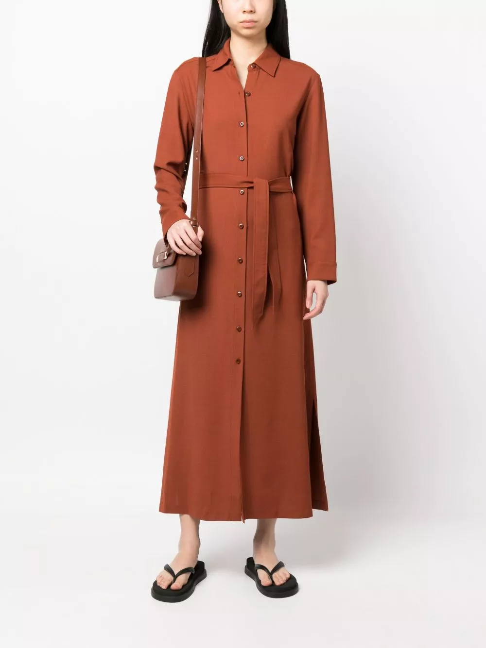 Affordable A.P.C. Gwyneth belted shirtdress Women 0115