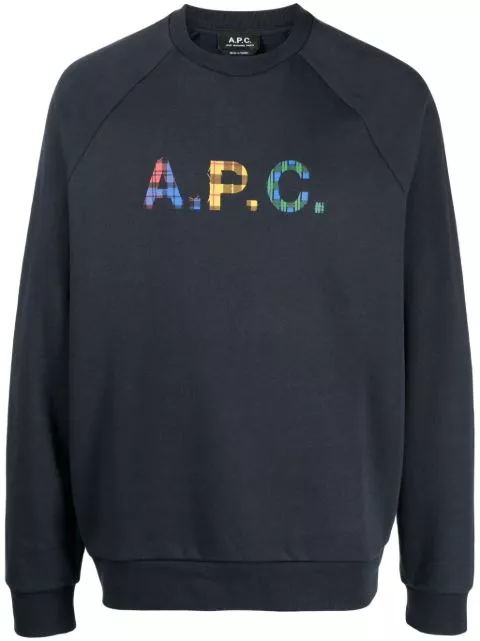 A.P.C. Shaun tartan-logo sweatshirt Men 0113