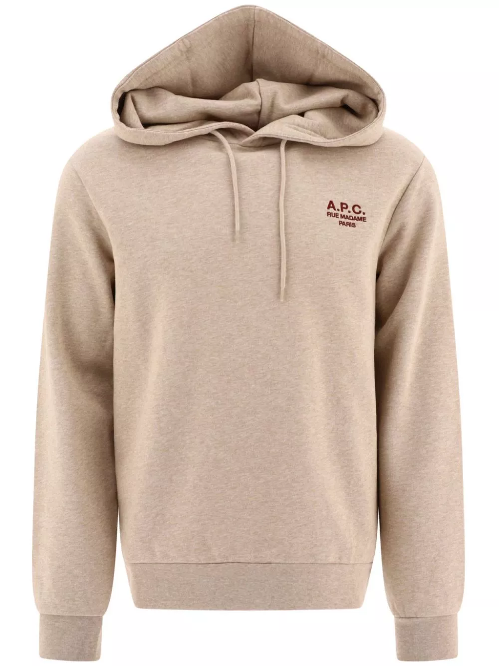 Cheap A.P.C. logo-embroidered jersey hoodie Men 0113