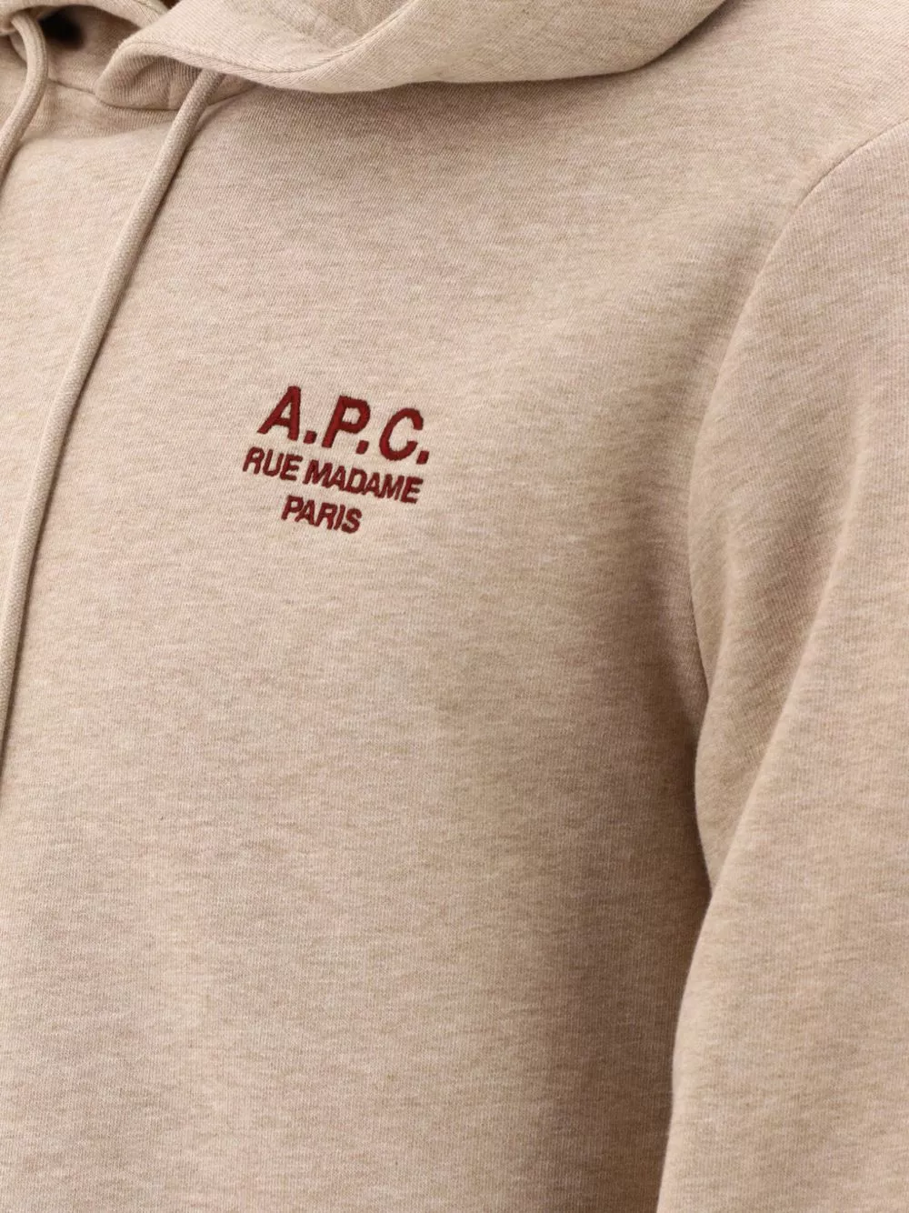 Cheap A.P.C. logo-embroidered jersey hoodie Men 0113