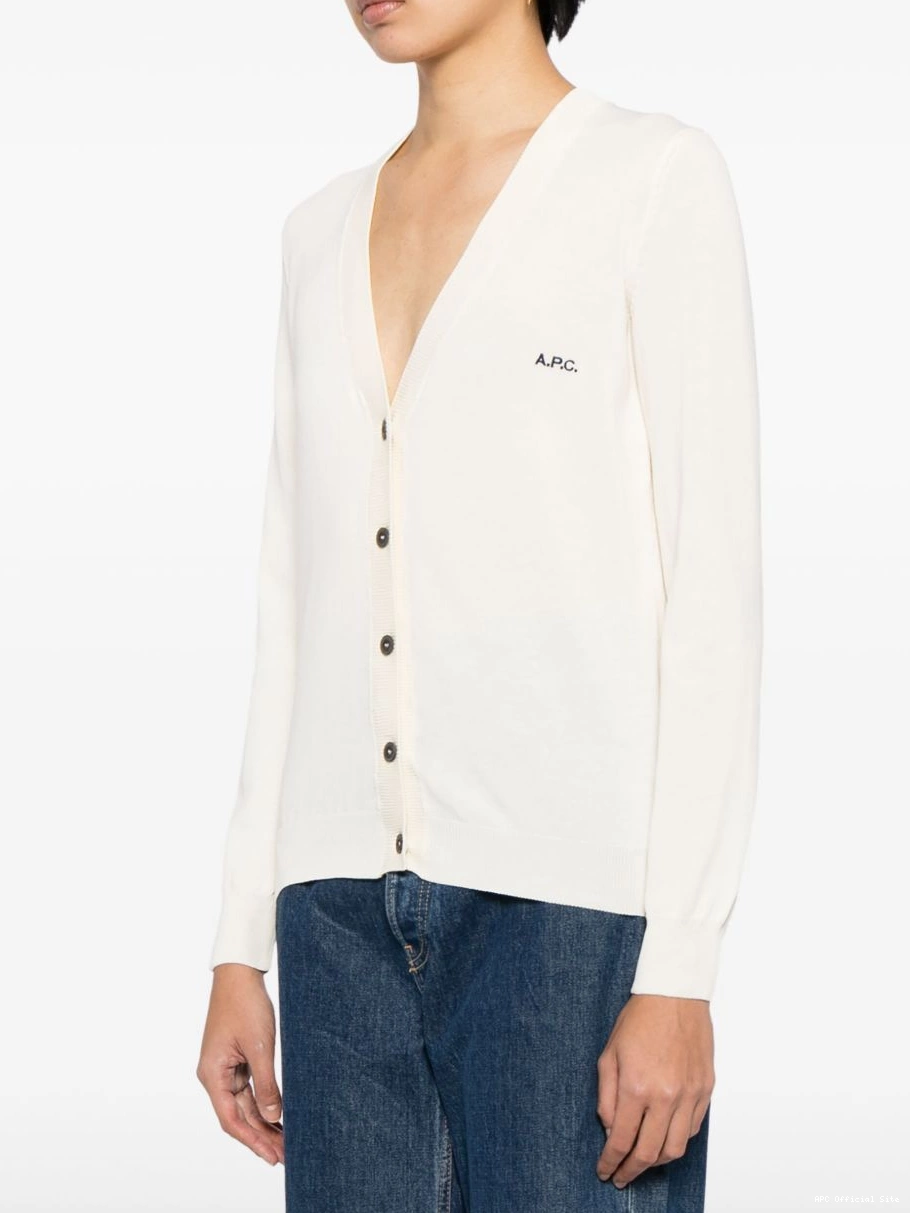 Affordable V-neck A.P.C. cotton cardigan Women 0303