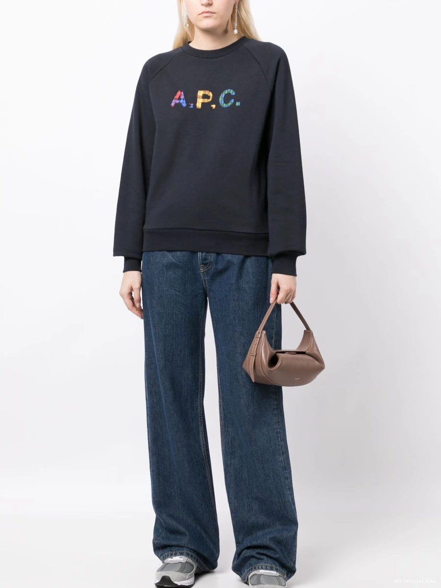 Affordable cotton A.P.C. Women logo-patch sweatshirt 0314