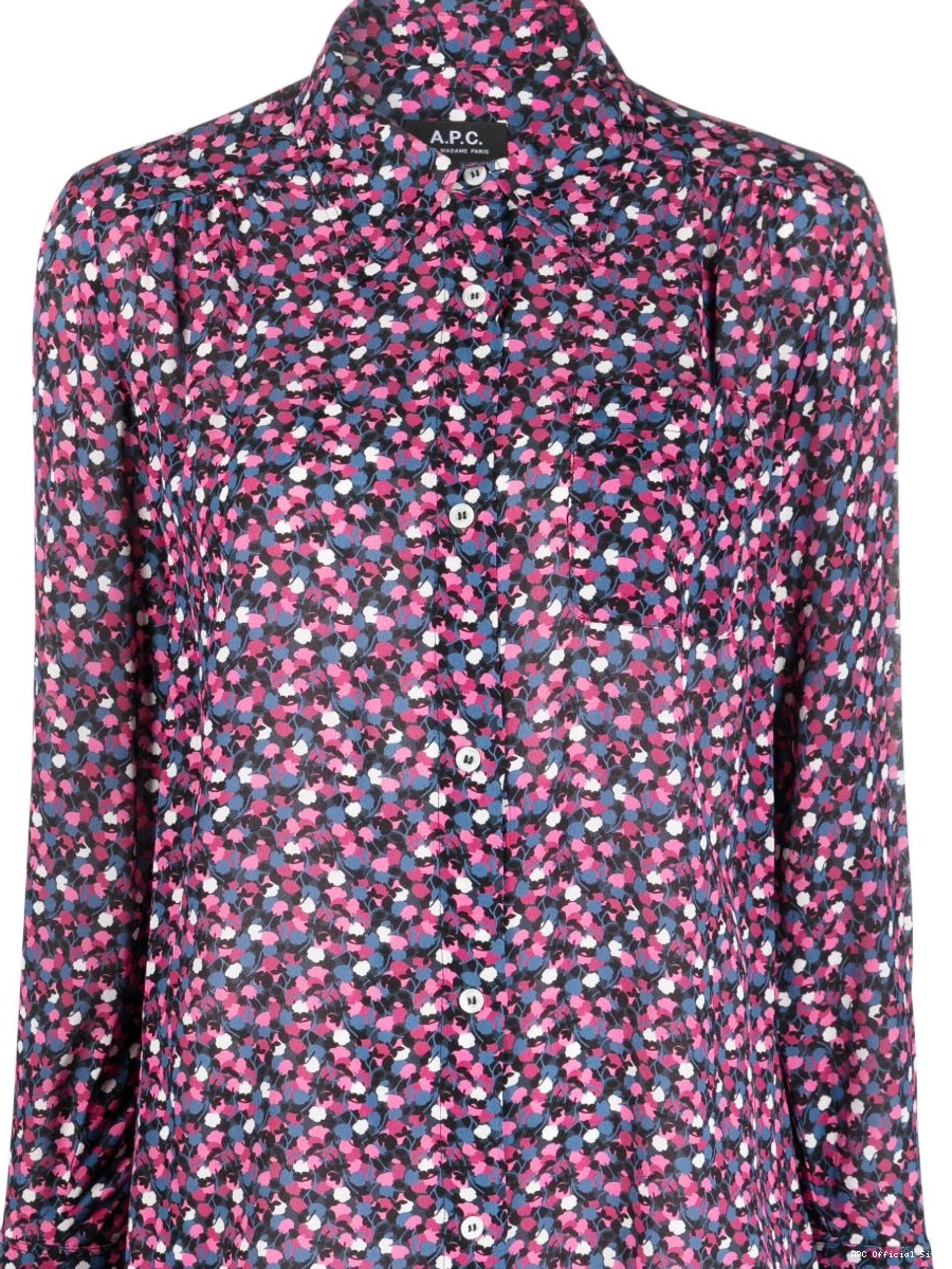 Cheap long-sleeve A.P.C. Women blouse motif-print 0308