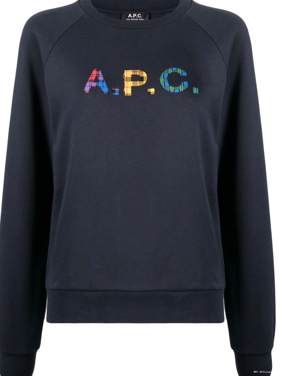 Affordable cotton A.P.C. Women logo-patch sweatshirt 0314