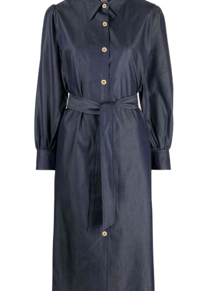 Cheap cotton belted A.P.C. shirtdress Women Liane 0304