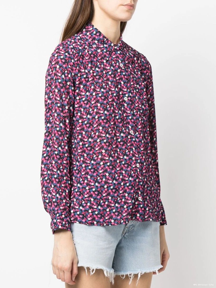 Cheap long-sleeve A.P.C. Women blouse motif-print 0308