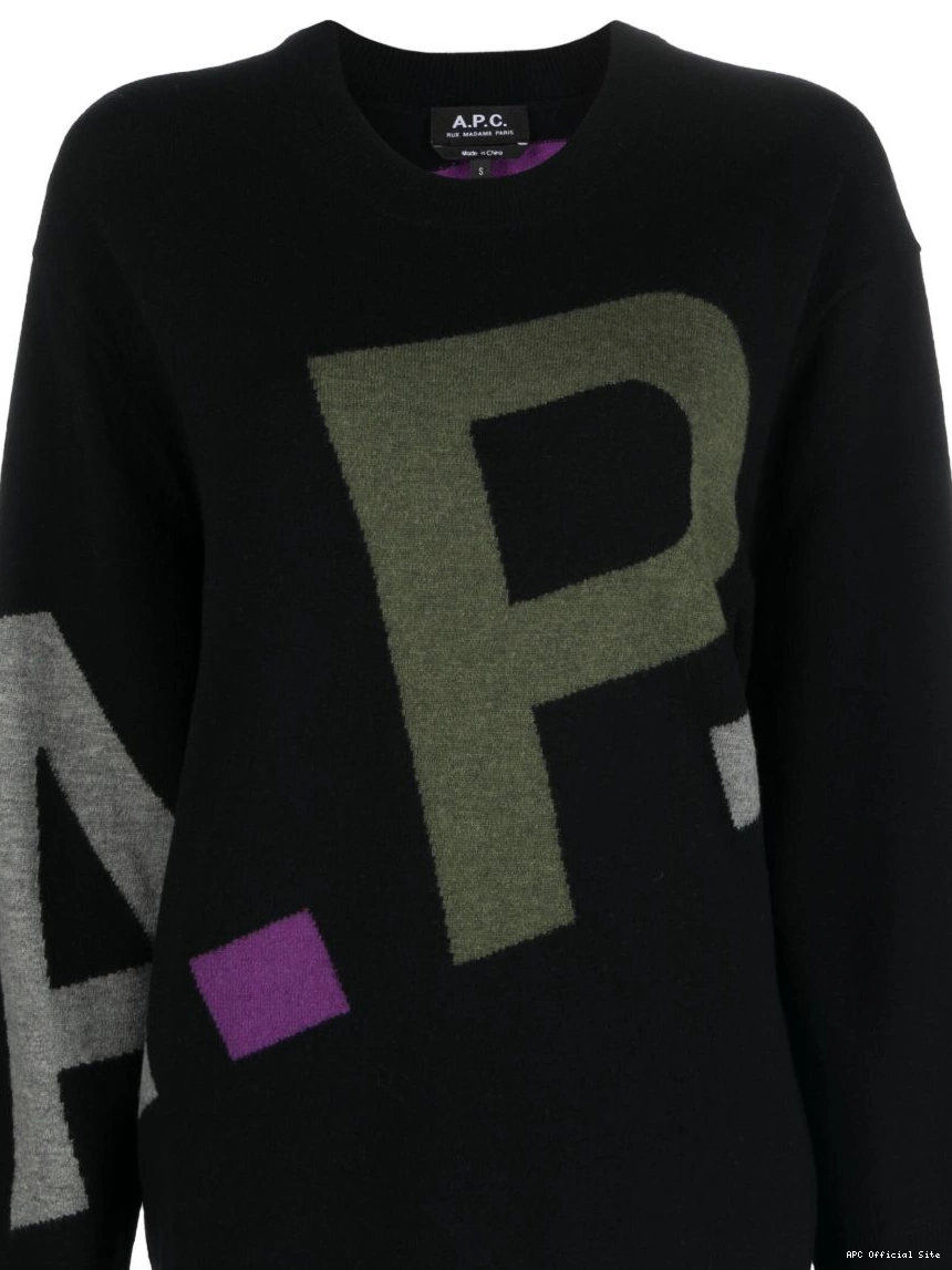 Cheap A.P.C. logo-print Women jumper wool 0303