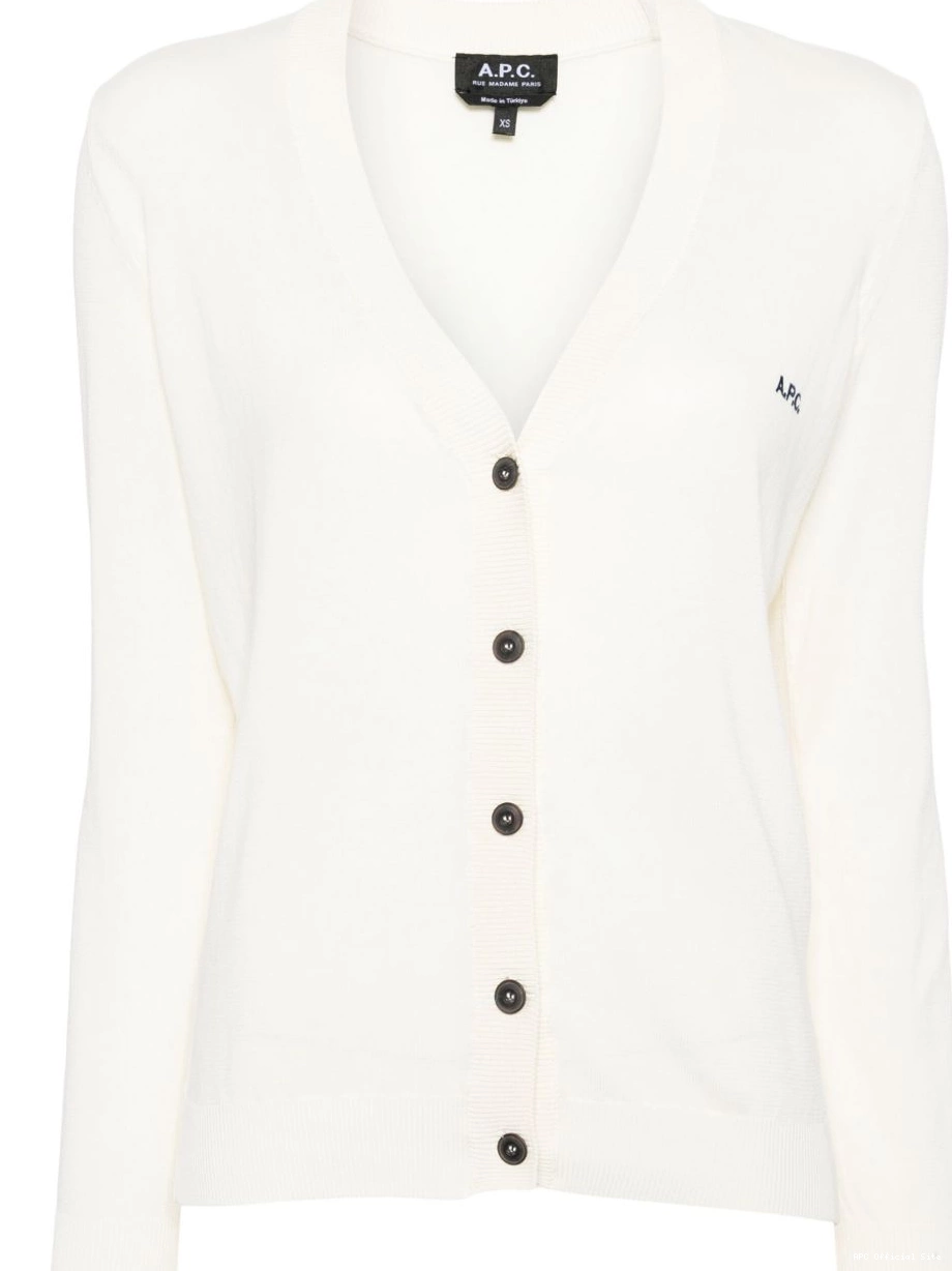 Affordable V-neck A.P.C. cotton cardigan Women 0303