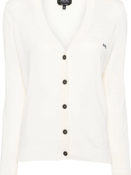 Affordable V-neck A.P.C. cotton cardigan Women 0303