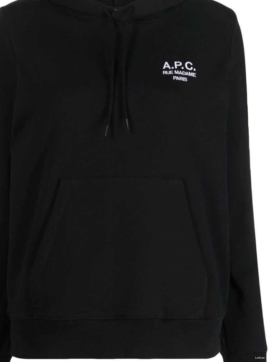 Affordable embroidered-logo Women A.P.C. detail hoodie 0308