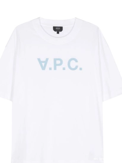 Cheap A.P.C. flocked-logo cotton Women T-shirt 0308