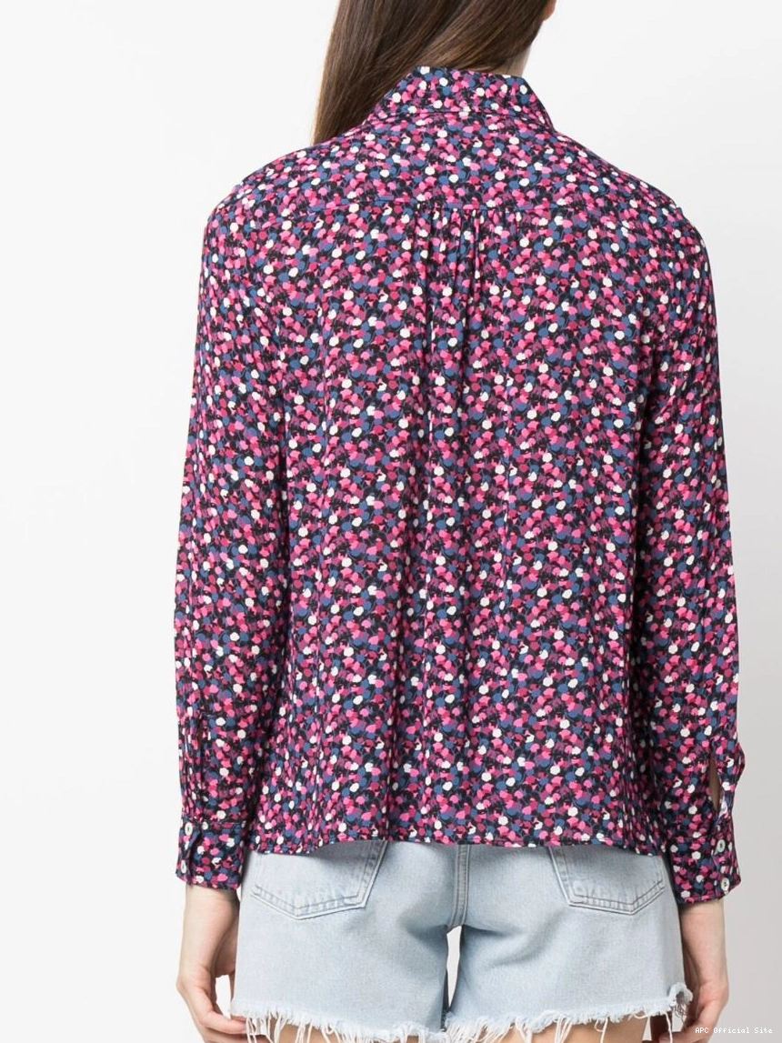 Cheap long-sleeve A.P.C. Women blouse motif-print 0308