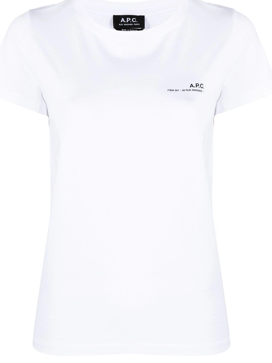 Cheap A.P.C. cotton logo-print T-shirt Women 0312