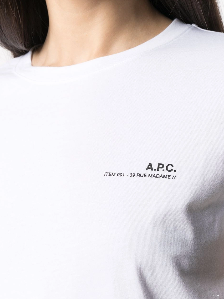 Cheap A.P.C. cotton logo-print T-shirt Women 0312