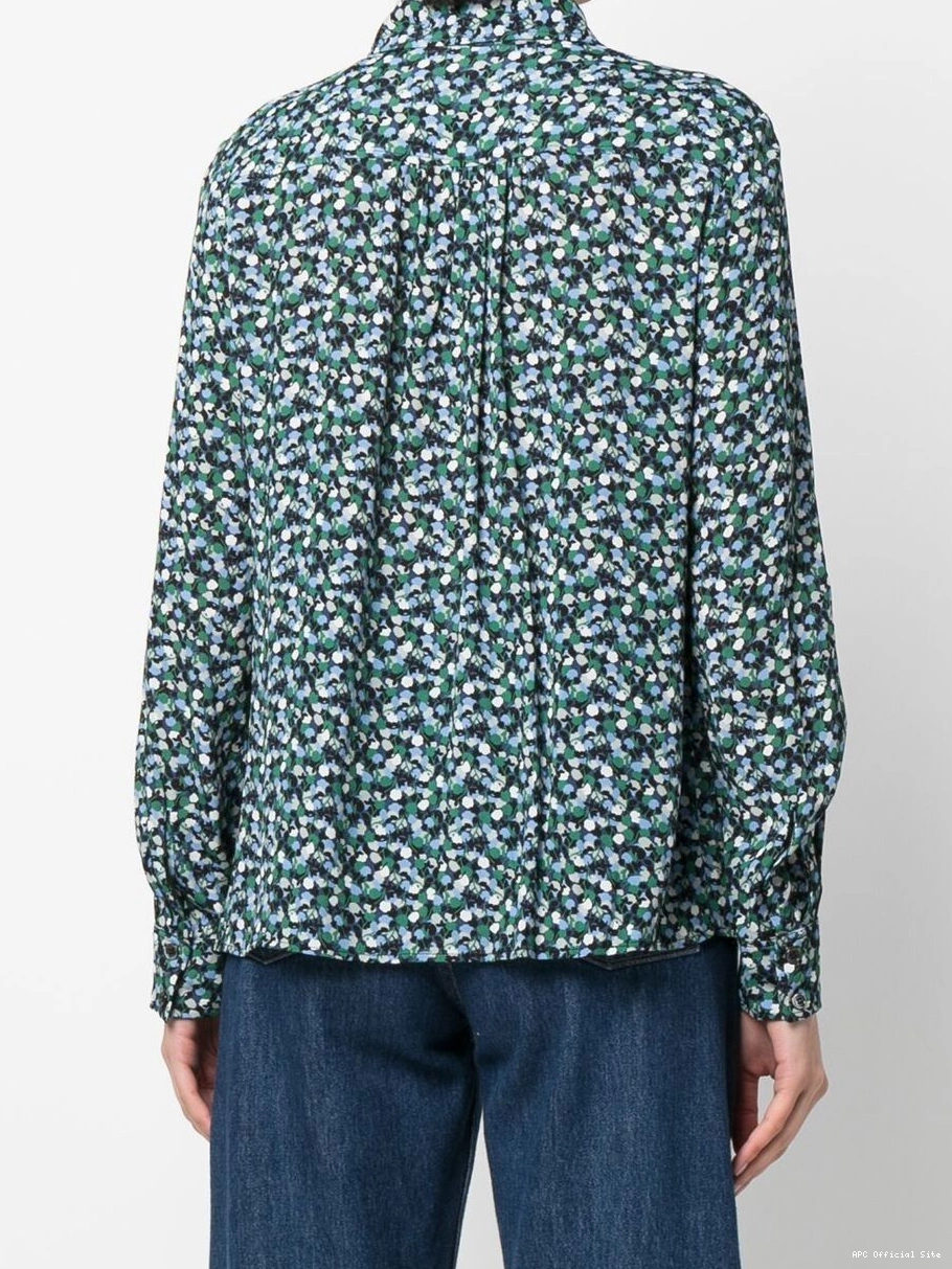 Affordable long-sleeve motif-print blouse Women A.P.C. 0315