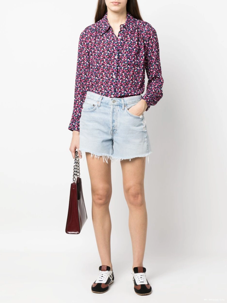 Cheap long-sleeve A.P.C. Women blouse motif-print 0308